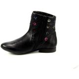 THINK! GUAD2 - Enkellaarzen - Zwart Combi 0000 - Uitneembare Binnenzool van Leer