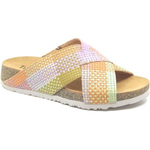 Think! Koak Chromfrei Gegerbte Nachhaltige slippers voor dames, Matcha 9130, 38 EU