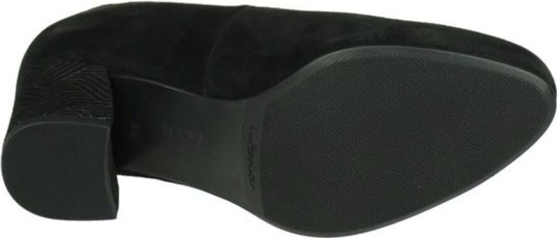 Hassia - Florenz - Pump - Zwart Suede - Print Op Blokhak - Uitneembaar Voetbed