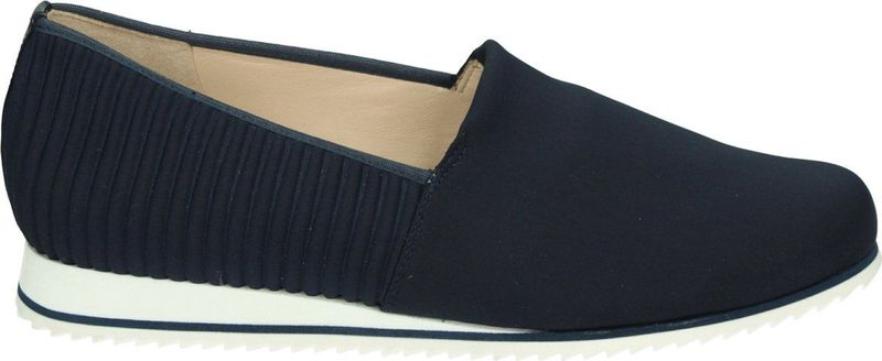 Hassia, Schoenen, Dames, Blauw, 37 EU, Blauwe Textiel Instappers Piacenza Stijl