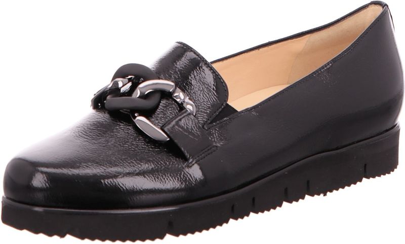 Instappers - Effen - Glad Leer/Lak - Platte Hak