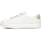 Hassia - Bari - Sneakers - Wit - Leer - Gouden Accenten
