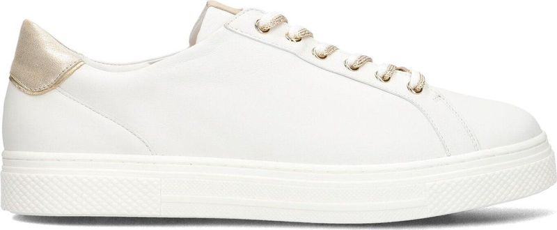 Hassia - Bari - Sneakers - Wit - Leer - Gouden Accenten