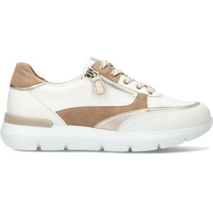 Hassia - Dames Sneakers - Veelkleurig - Leer - Bordeaux en Camel