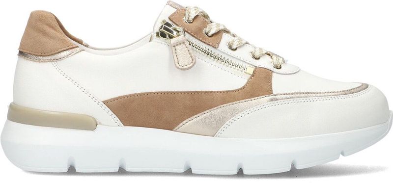 Hassia - Dames Sneakers - Veelkleurig - Leer - Bordeaux en Camel