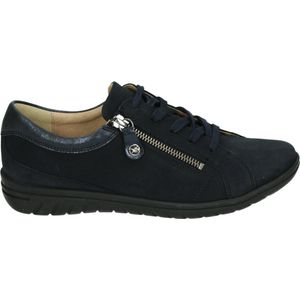 Hartjes - Casual Shoe - Veterschoen - Donkerblauw - Nubuckleer en Nappaleer