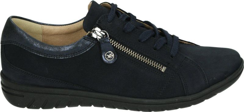 Hartjes - Casual Shoe - Veterschoen - Donkerblauw - Nubuckleer en Nappaleer