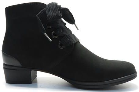 Hartjes - 172.0217 Enkellaarzen - Zwart - Wijdte H