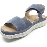 Hartjes jeansblauwe sandaal met uitneembaar voetbed