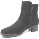 Hartjes - Zwarte Enkellaarsjes Dames met Dubbele Rits