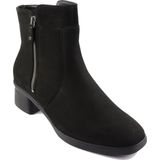 Hartjes - Zwarte Enkellaarsjes Dames met Dubbele Rits