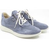 Hartjes - Breeze Shoe - Dames Veterschoenen - Jeansblauw - Suède Leer