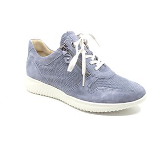 Hartjes - Breeze Shoe - Dames Veterschoenen - Jeansblauw - Suède Leer