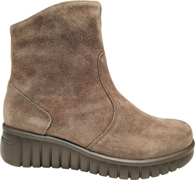 Hartjes - 172.2203/30 Dames Enkellaarzen - Beige - Nubuck Leer