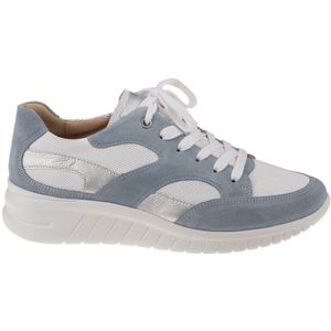 Hartjes - Wave Shoe - Lage Sneakers - Wit/Blauw - Lichtgewicht - Wijdte G½
