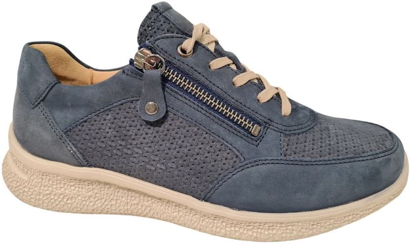 Hartjes - Dames Sneakers - Blauw - Nubuck
