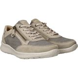 Hartjes - Sneakers - Beige - Leer - Veter- en Ritssluiting