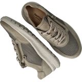 Hartjes - Sneakers - Beige - Leer - Veter- en Ritssluiting