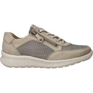 Hartjes - Sneakers - Beige - Leer - Veter- en Ritssluiting