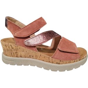 Hartjes - Suede H - Dames Sandalen - Oud Roze - Suede