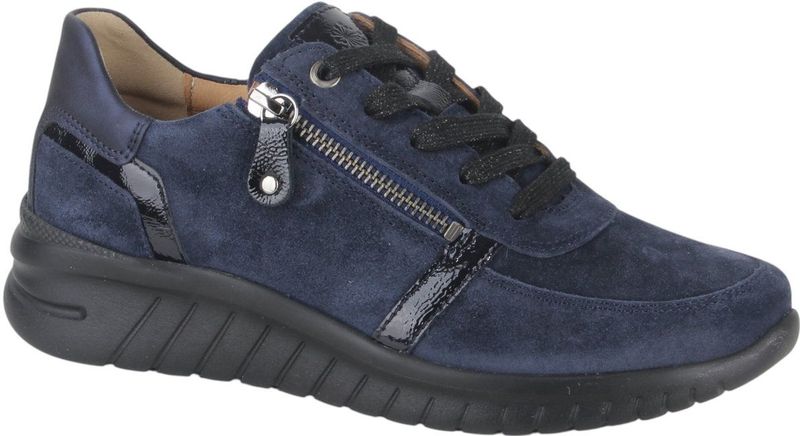 Sneaker Hartjes Women Wave Shoe Velours Lack Dark Blue-Schoenmaat 36,5