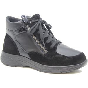 Hartjes - Katy Boot - Dameslaars - Zwart - Veloursleer en Nappaleer