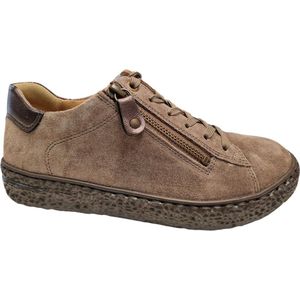 Hartjes - Phil Shoe - Dames Veterschoenen - Taupe - Nubuck Leer
