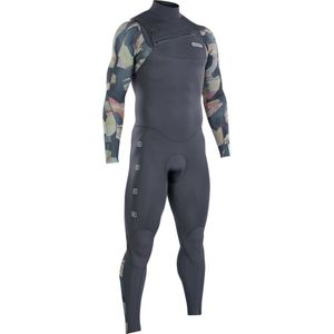 ION Heren Wetsuit Seek Core 4/3 Frontzip - Grey Camo