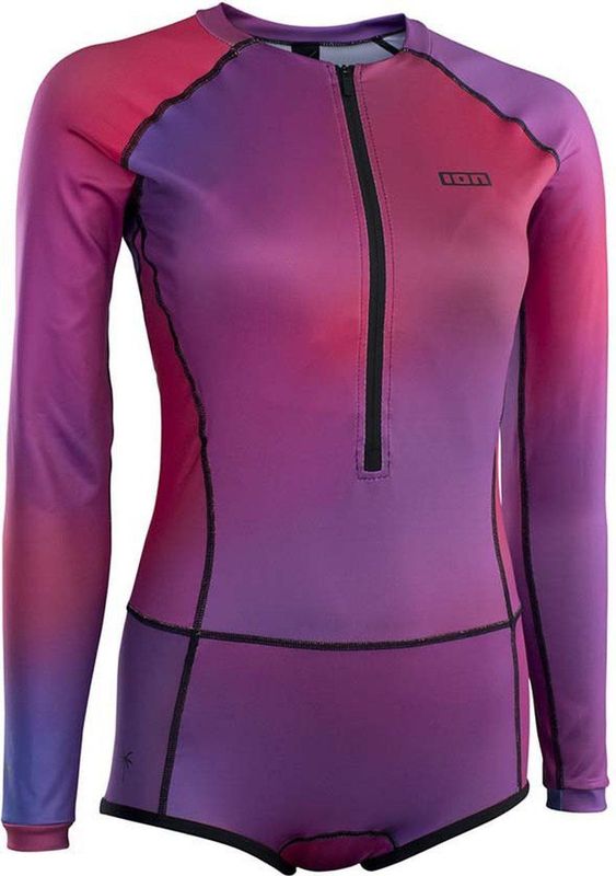 Ion Bottoms Dames Lange Mouwen Half-zip Rashguard Paars,Roze L Vrouw