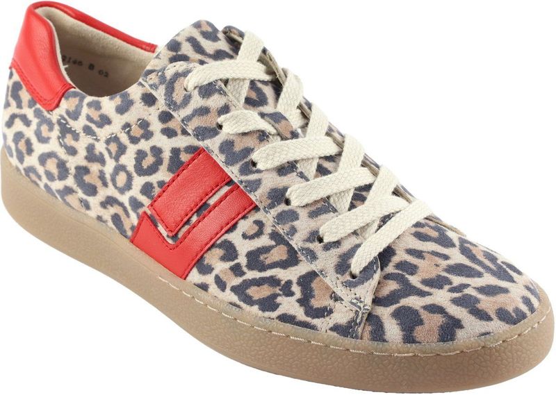 Sneakers - Dierenprint - Leer - Glad Leer en Suède