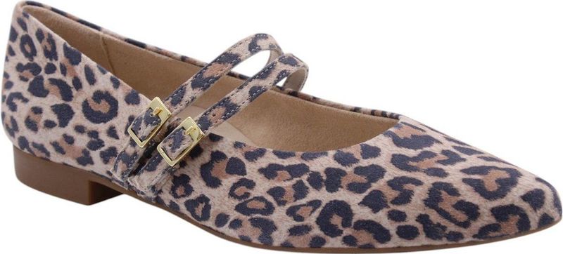 Paul Green - Ballerina's - Panterprint - Bruin - Suède