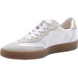 Paul Green - 5437 - Veterschoenen - Beige Suède/Wit Leer/Goud Metallicleer