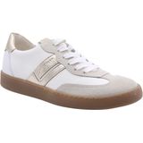 Paul Green - 5437 - Veterschoenen - Beige Suède/Wit Leer/Goud Metallicleer