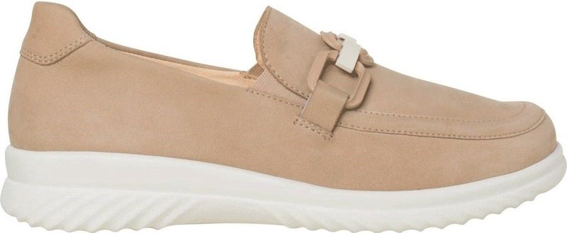 Ganter Heike - Dames Moccasin - Beige - Nubuck - Breedte H