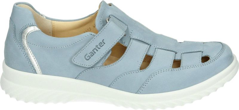 Ganter - 204552 HEIKE - Damesschoenen - Blauw - Nubuck - Rubber Zool
