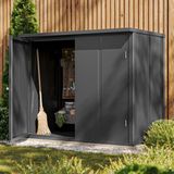 Gfp Primeyard Geräteschrank Metall 156x84x131 cm Gartenschrank anthrazit inkl. Fußboden