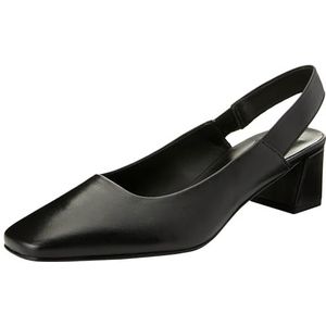 Högl - Slingpumps - Zwart - Leer - Blokhak