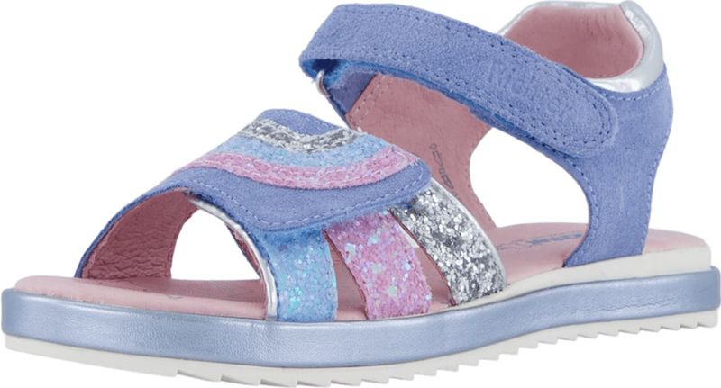 Richter - Romea WMS - Glittersandaal - Lucht/zilverkleur/candy-lichtblauw - Zachte Binnenzool