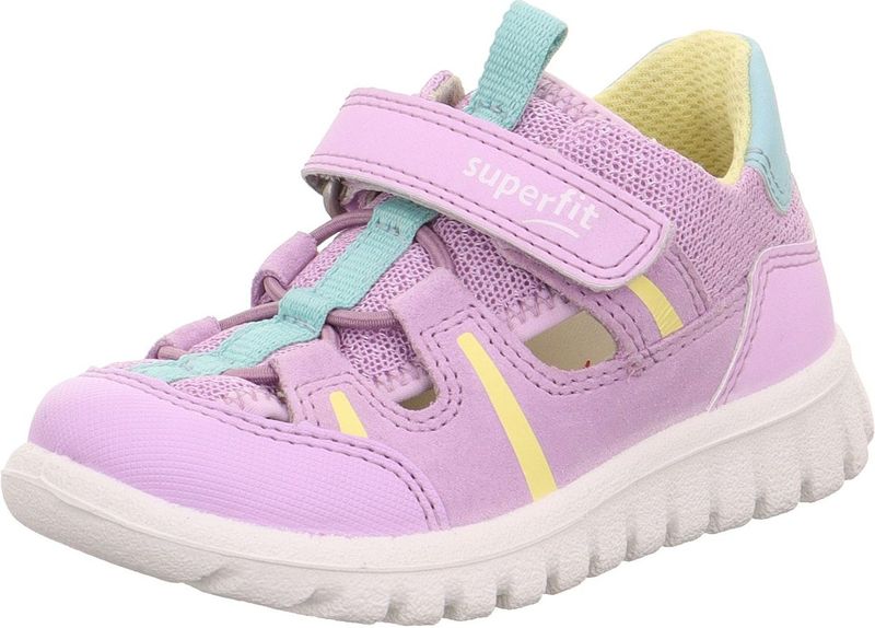 Superfit - Mini Baskets - Sport7 - Violet - Geel - Flexibele Zool