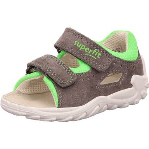 Sandalen - FLOW - Color-Blocking - Leer en Suède - Velcro Sluiting