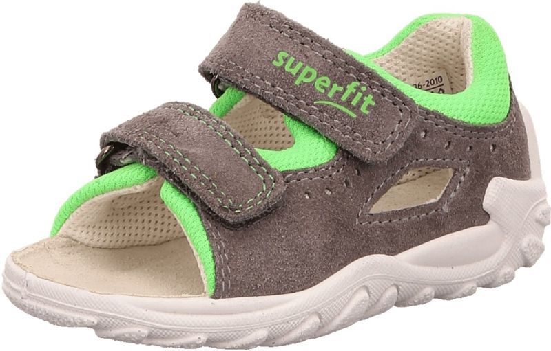 Sandalen - FLOW - Color-Blocking - Leer en Suède - Velcro Sluiting