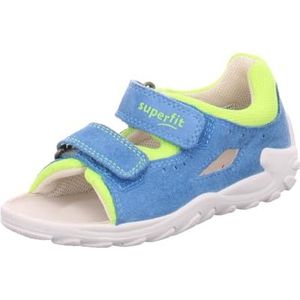 Superfit Flow sandalen voor jongens, Lichtblauw Geel 8410, 23 EU