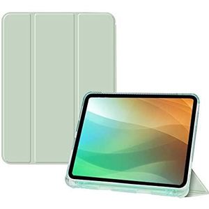 BXGH Leren beschermhoes voor iPad 10,2 inch 7/8/9e generatie 2019/2020/2021, verstelbare standaard, automatische slaap-/waakfunctie voor Apple iPad 10,2 inch (matcha groen)