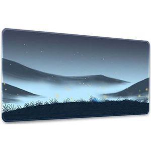 BXGH Tapis de souris Mountain 40 x 80 cm, grand tapis de souris cool avec base en caoutchouc antidérapant et bords cousus, tapis de bureau imperméable pour jeux et bureau à domicile, SSU4