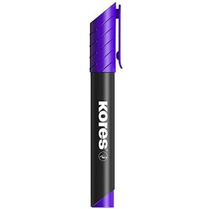 Kores - K-Marker XP2: permanente marker paars, afgeschuinde punt met waterdichte en geurarme inkt, voor alle oppervlakken, 12 stuks