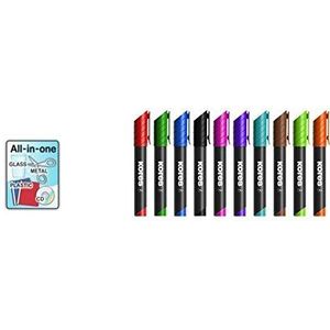 Kores - K-Marker XP1 - Permanente Markers - Geelgroen - Watervaste Inkt