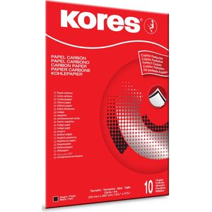 10 Vel Carbonpapier Zwart A4 Kores