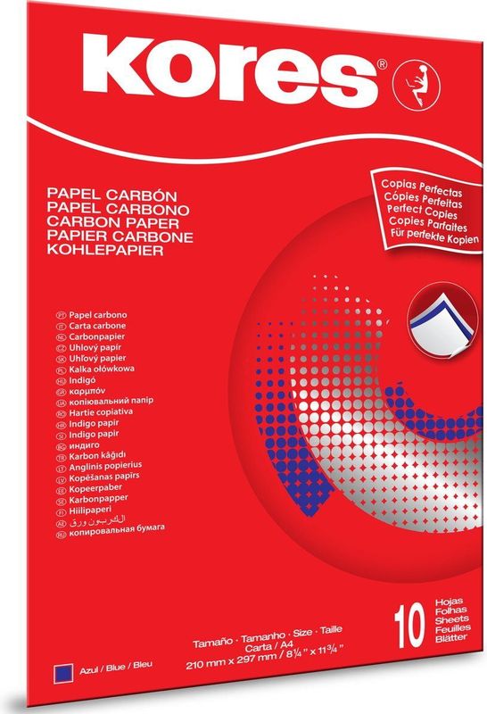 Kores - Carbonpapier - Blauw - A4-formaat - 10 vellen