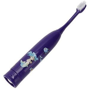 Elektrische Tandenborstel Voor Kinderen, Tandenborstel Met Cartoonpatroon, Waterdichte Tandenreinigingsborstel, Tandverzorgingstool, Pp + Pbt-Borstel Voor Kinderen(Purper)