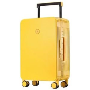 Koffer Aluminium frame skid-kofferwielen Carry-on trolleybagage Reiskoffer op universele wielen (Color : Yellow, Size : 26 inch)